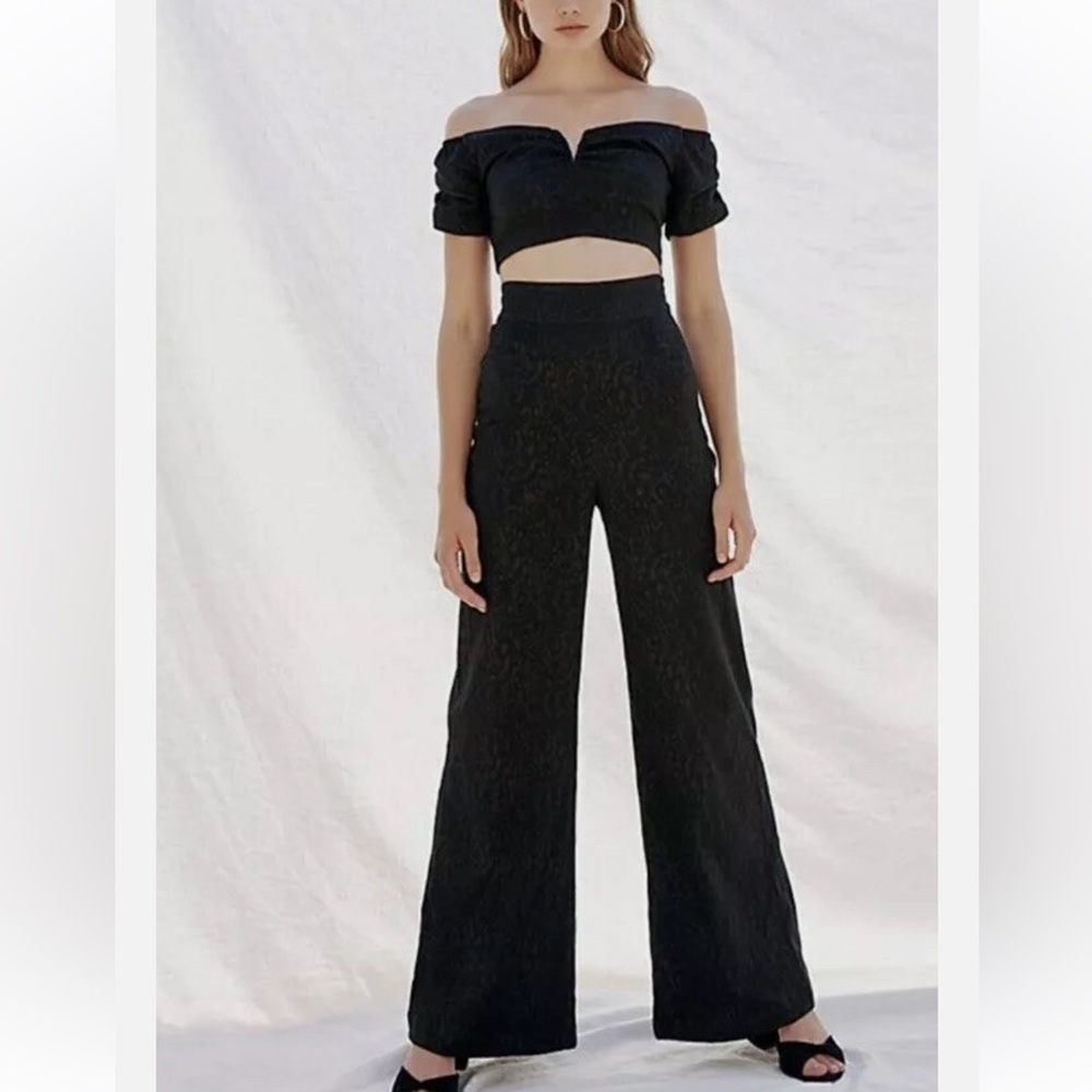 Free People Soul Mate Off-Shoulder Wide-Leg 2 Piece Set. - Picture 2 of 8